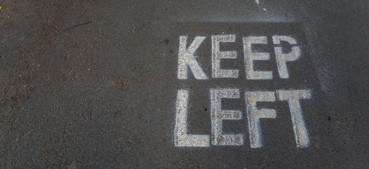 Clear instructions as to which side of the path you should be walking on.