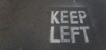 Clear instructions as to which side of the path you should be walking on.